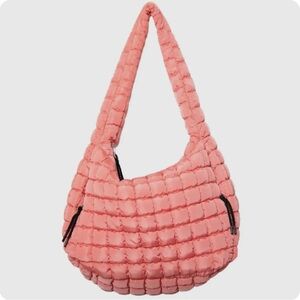 Coral XL Hobo Quilted Bag